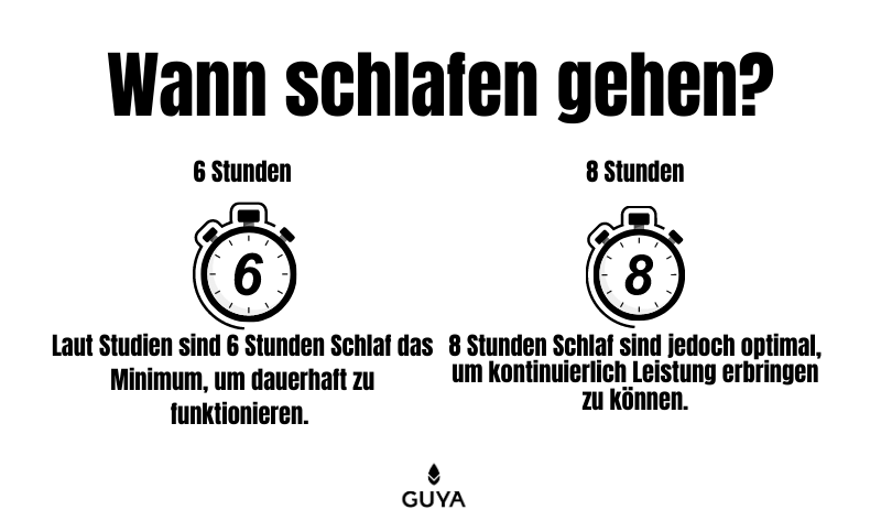 Wann schlafen gehen um früh 6 Uhr aufzustehen