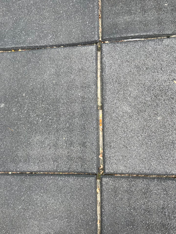gap in playground rubber tiles