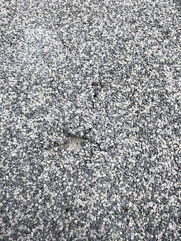 damage to pool deck rubber surface