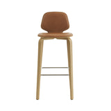 My Chair Bar + Counter Stool: Wood Front Upholstered + Bar + Walnut
