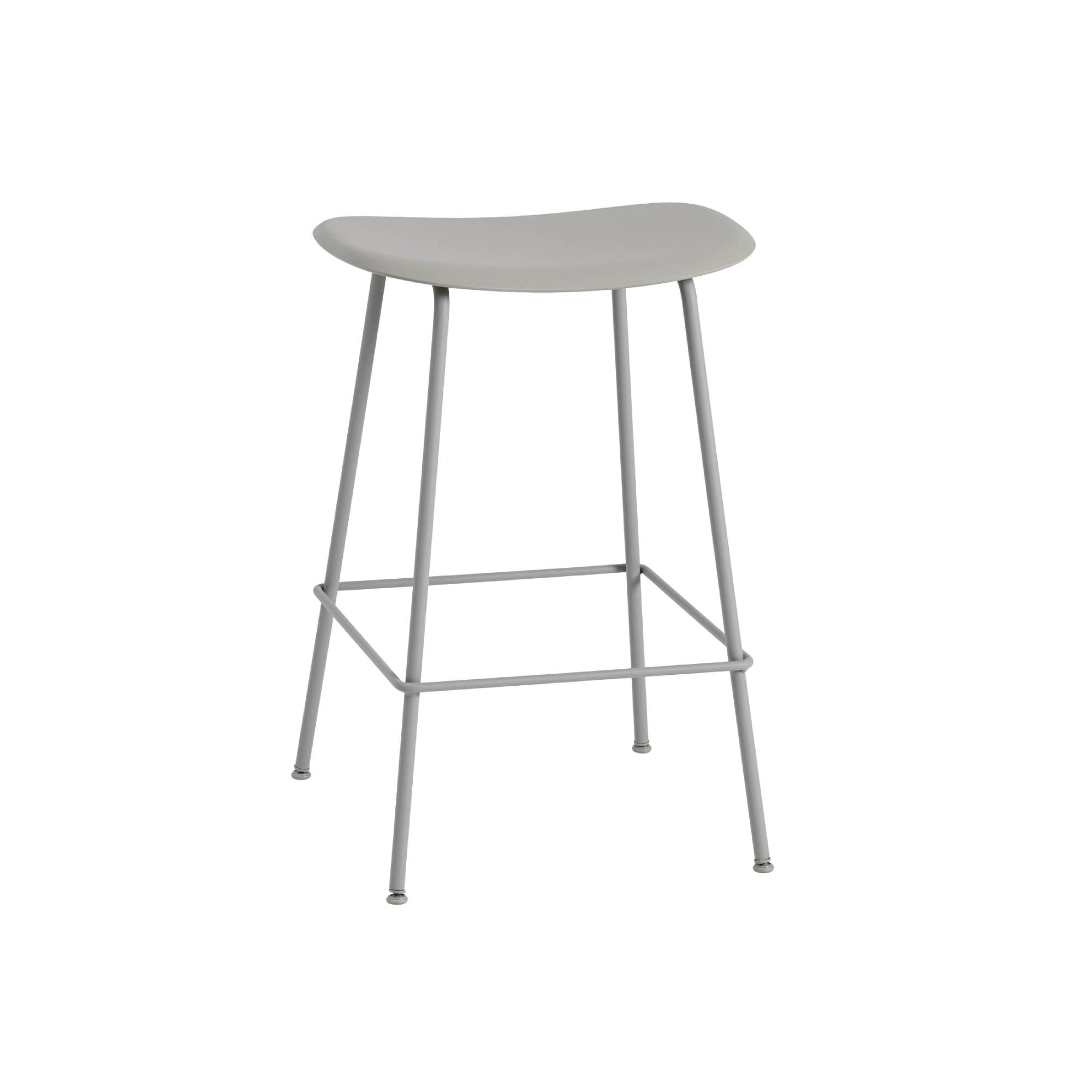 Fiber Bar + Counter Stool Tube Base: Counter Stool + Grey