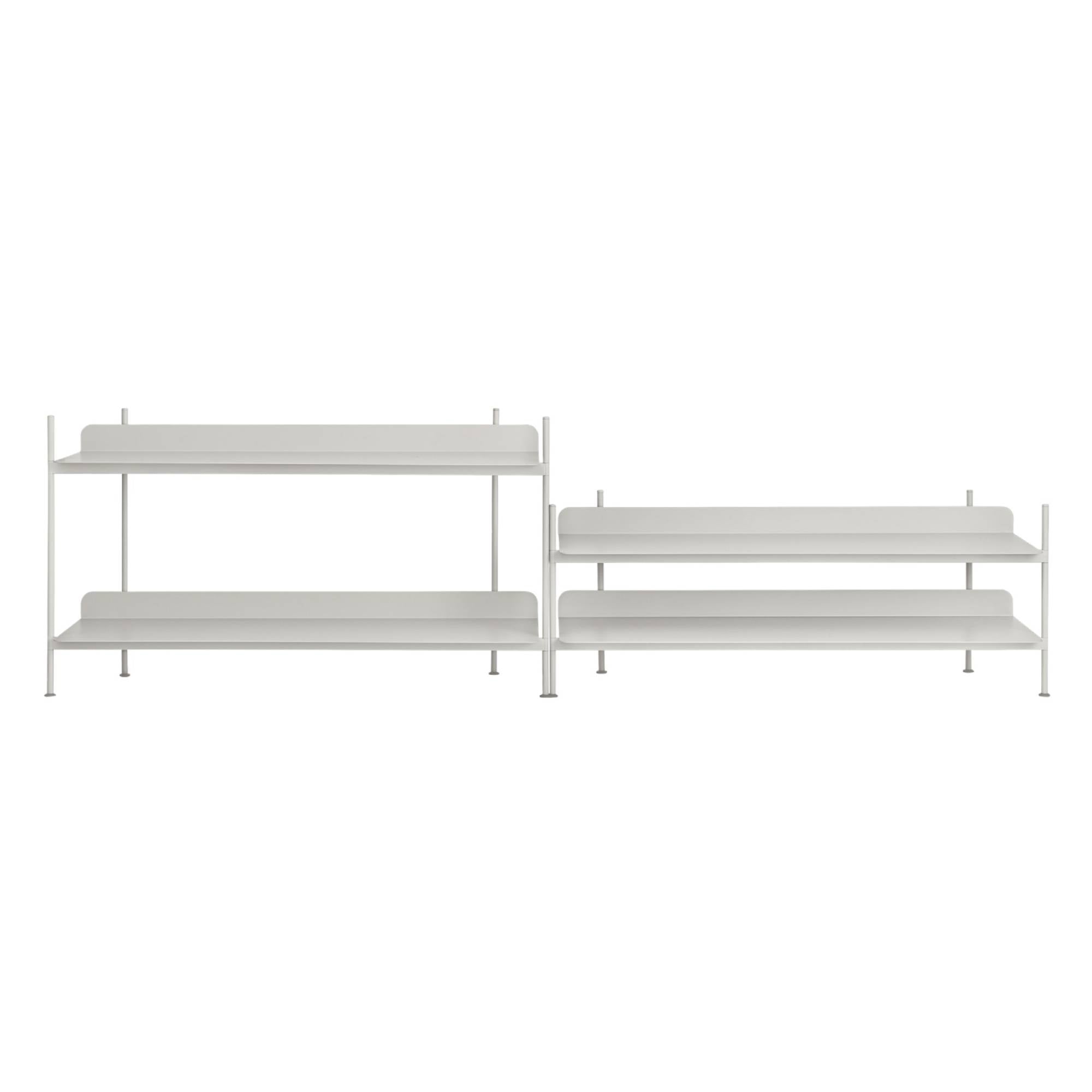 Compile Shelving System: Shelving System - Configuration 5 + Grey