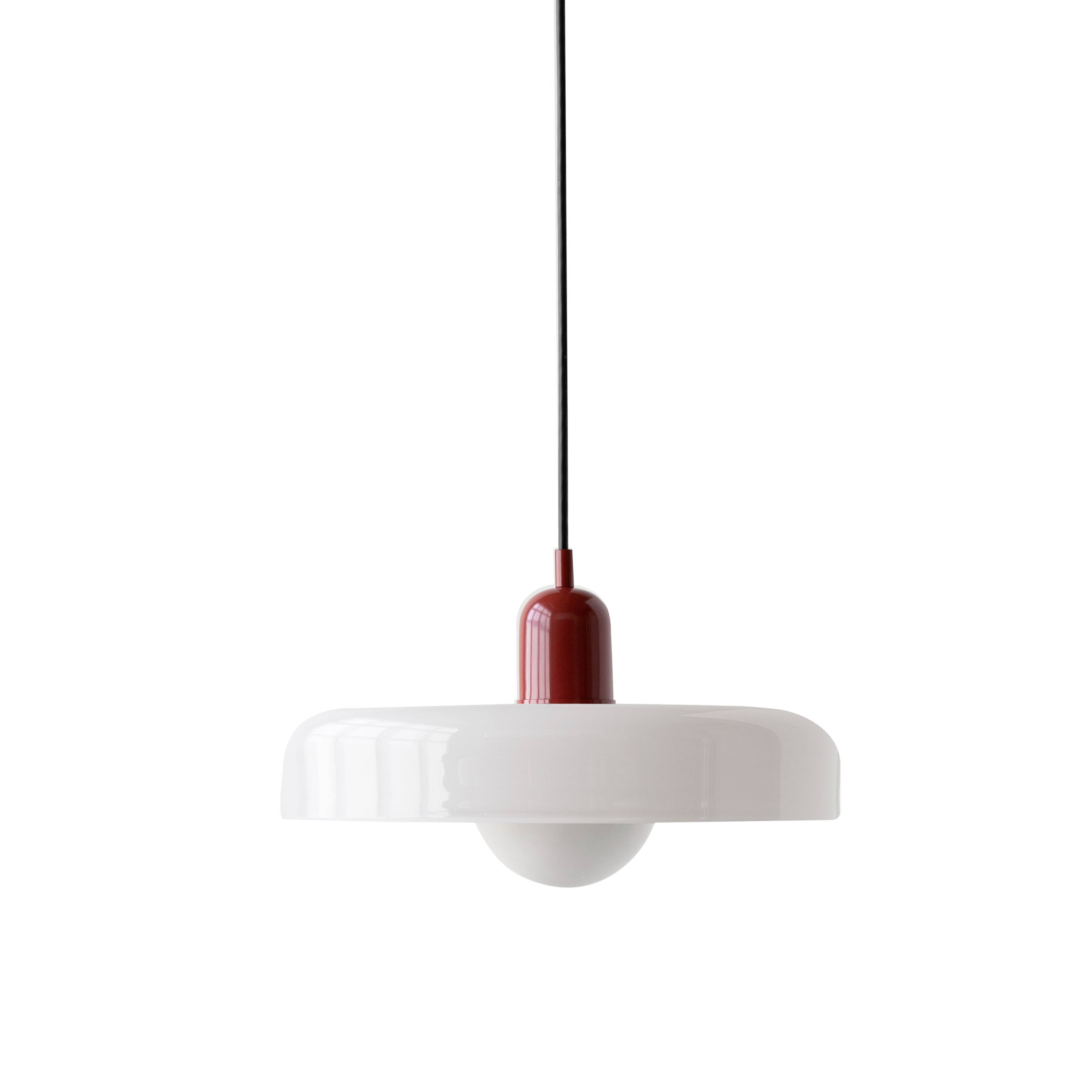 Disc Orb Pendant: Medium + Opline + Oxide Red