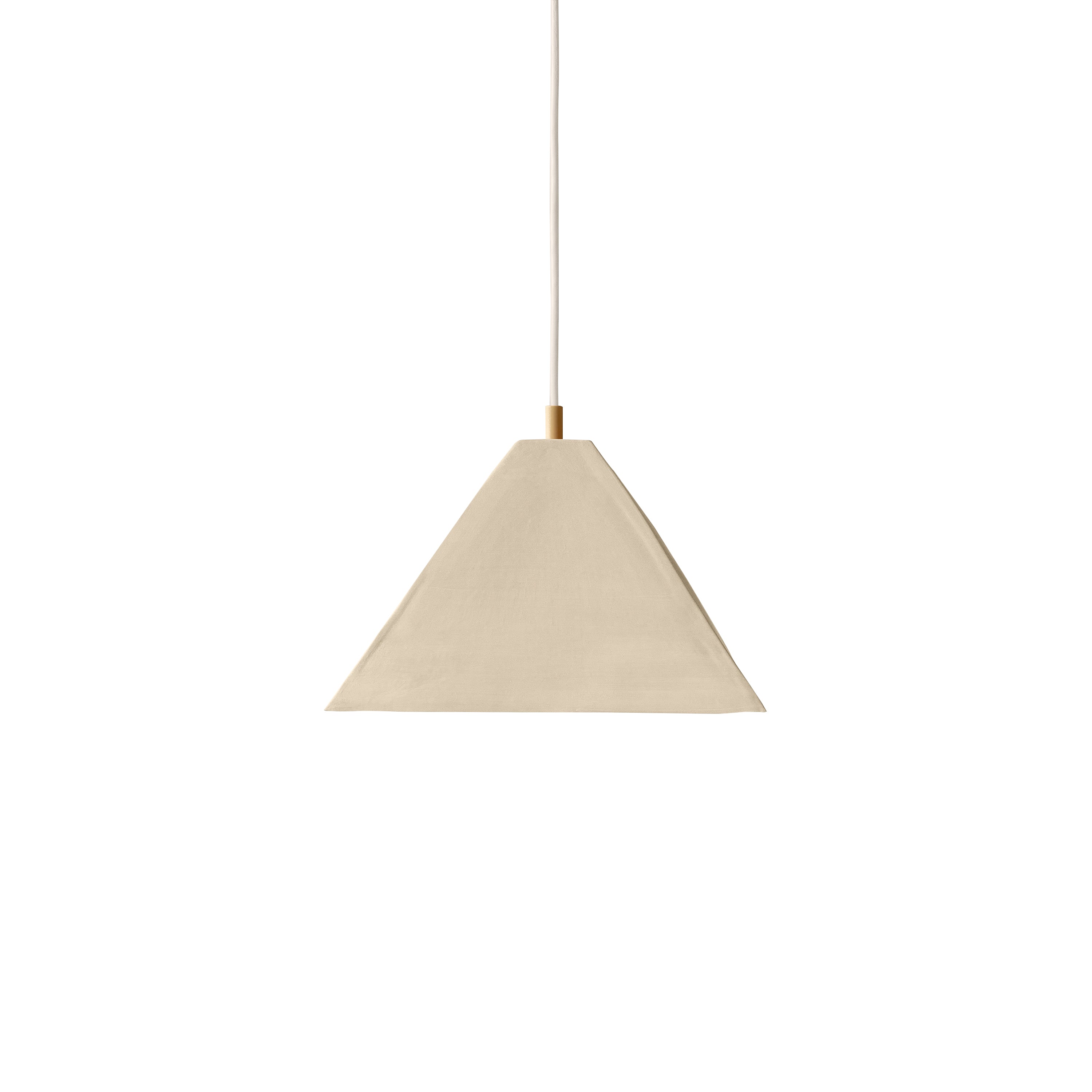Pyramid Pendant: White Clay