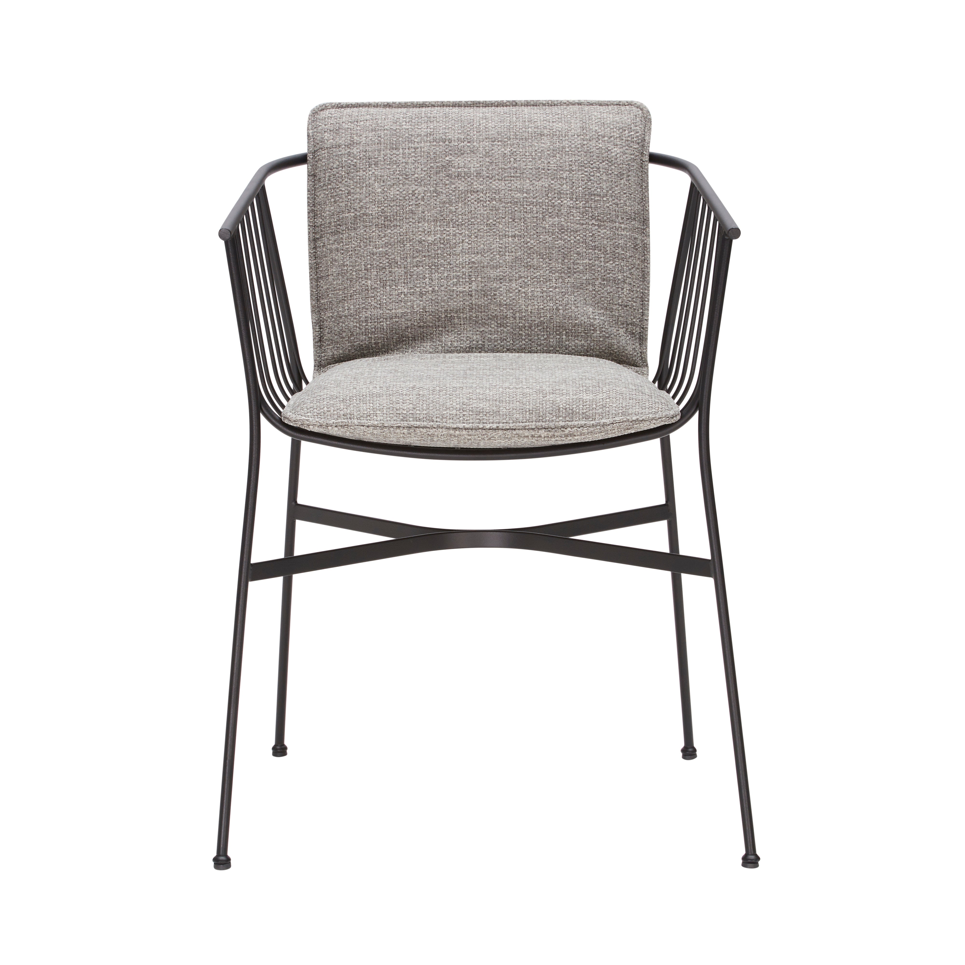 Jeanette Chair: Upholstered + Outdoor Black + Black