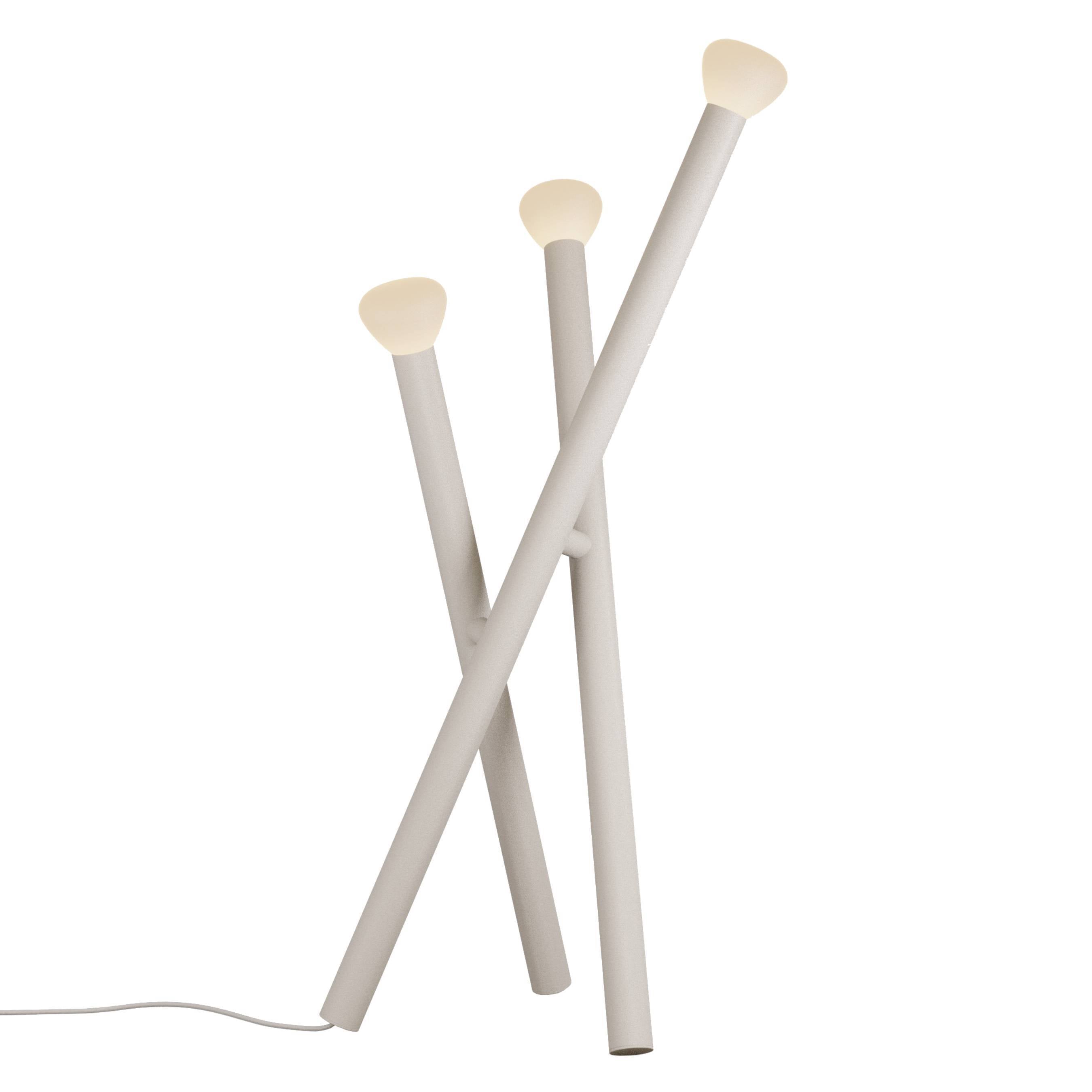 Parc 05 Floor Lamp: Beige + White