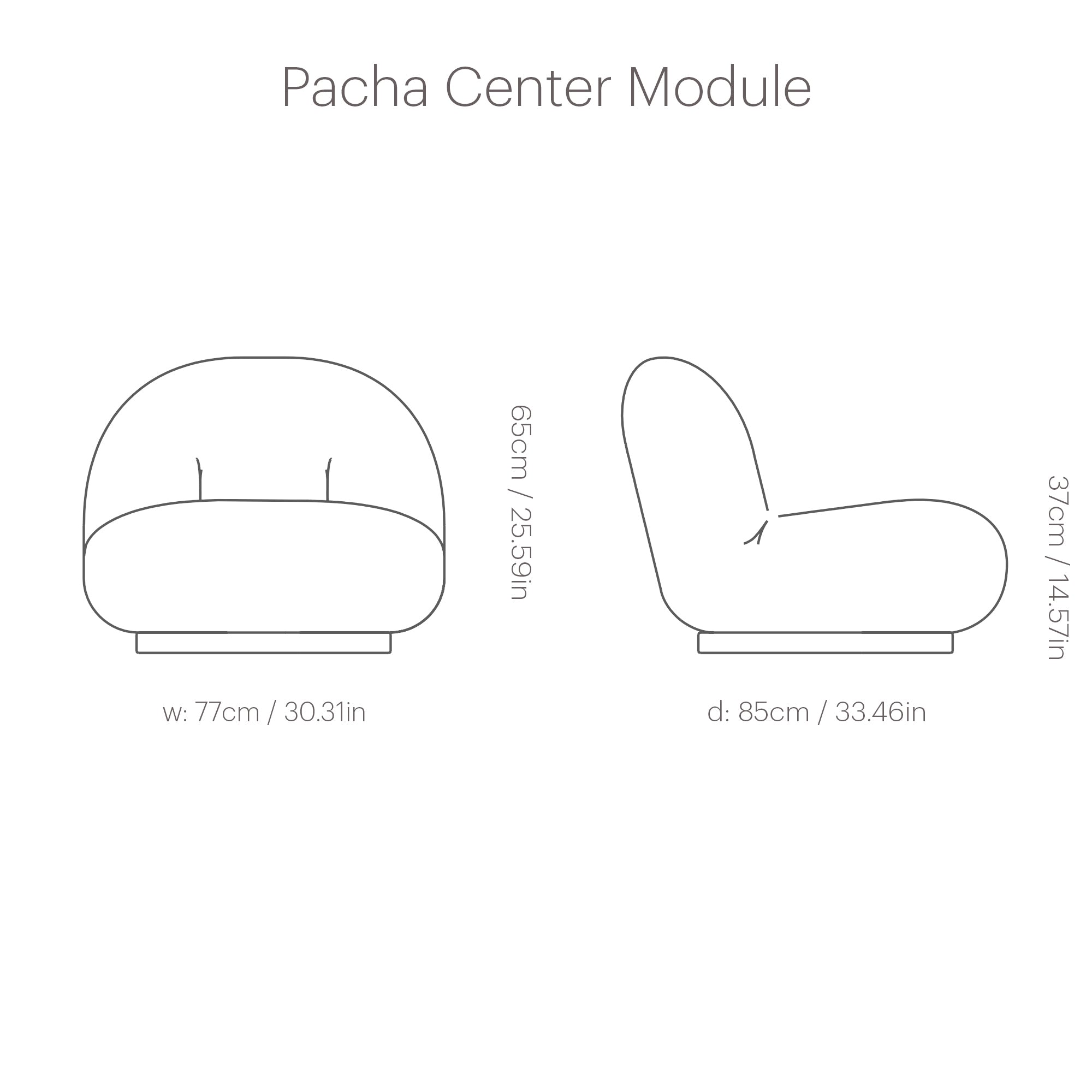 gubi pacha dimensions