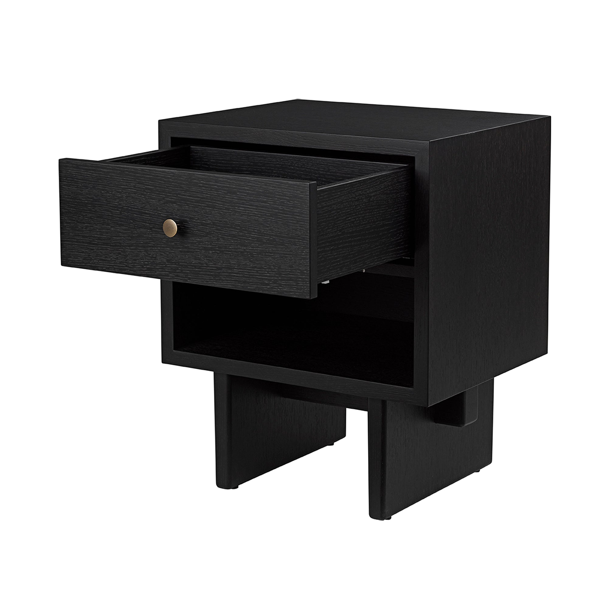 Private Side Table: Brown + Black Stained Oak