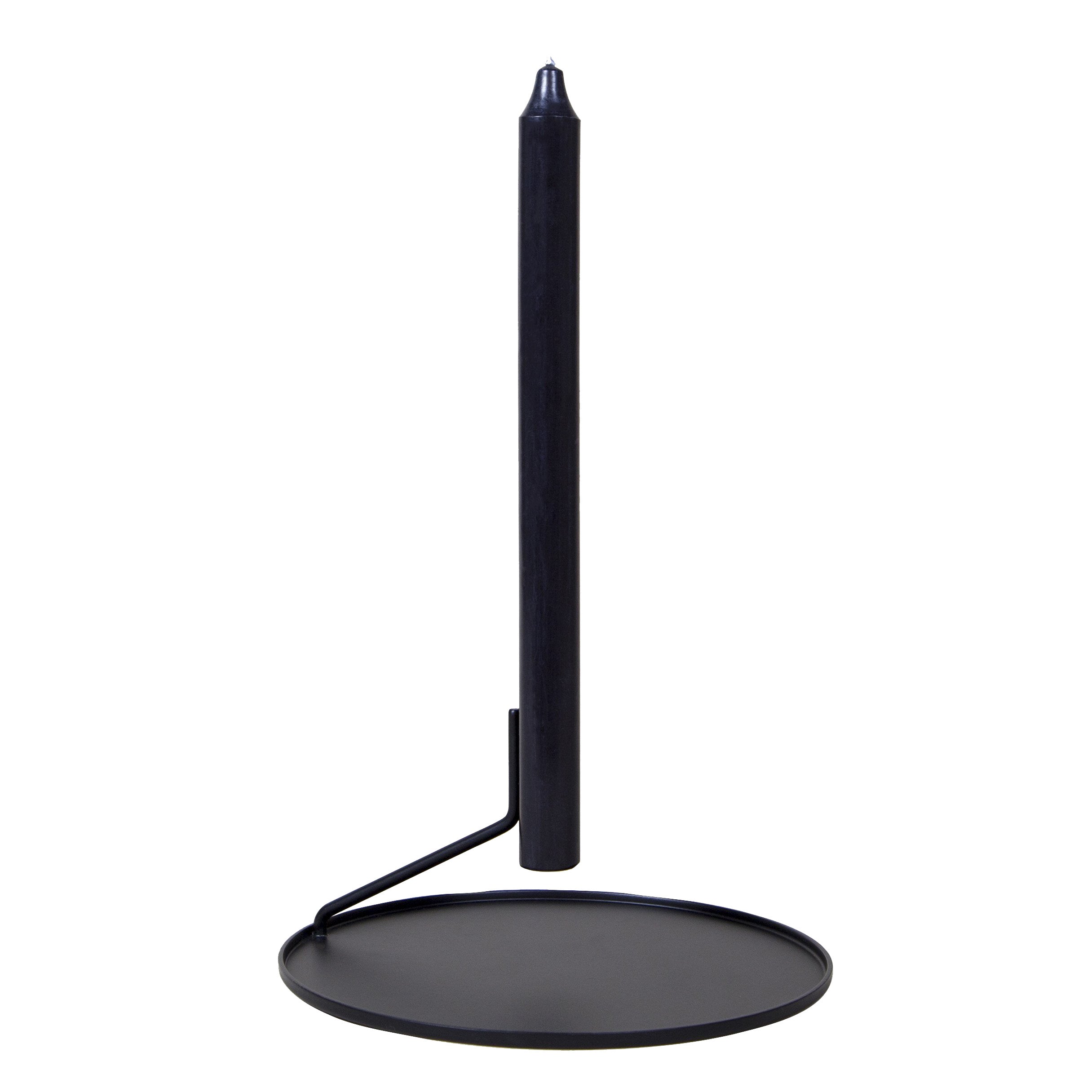 black candlestick holder