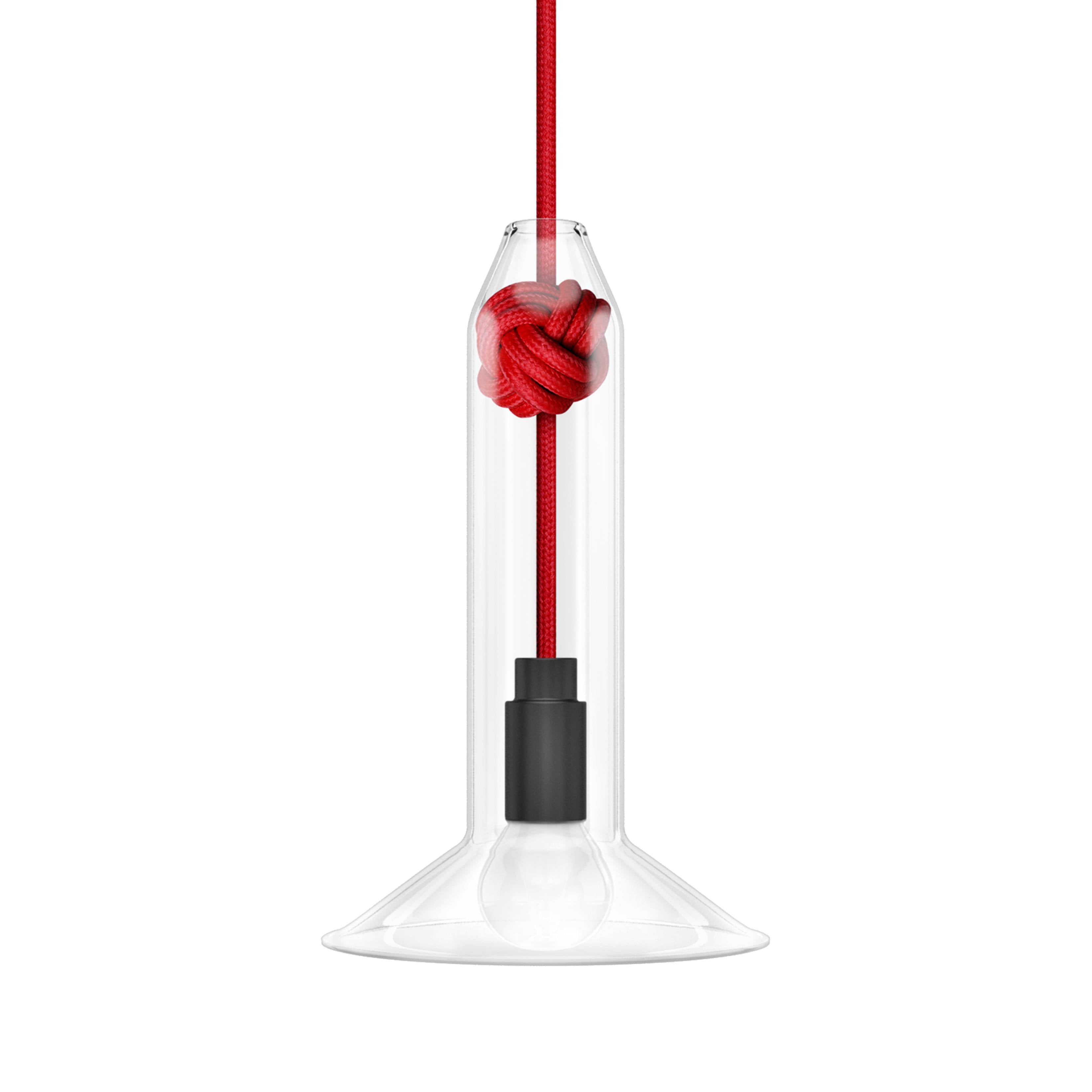 Small Knot Pendant Light: Red