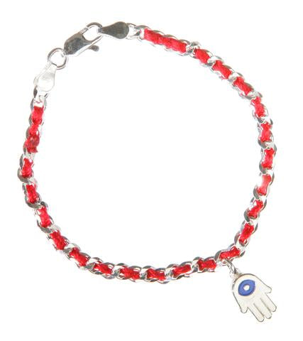 red string hand bracelet