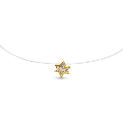invisible jewish star necklace