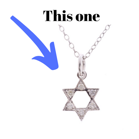 diamond jewish bat mitzvah star of david necklace