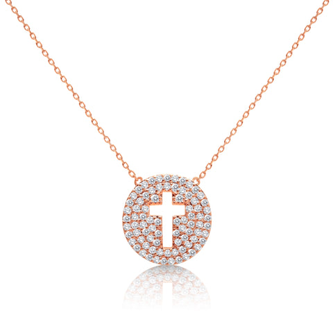 rose gold cross necklace