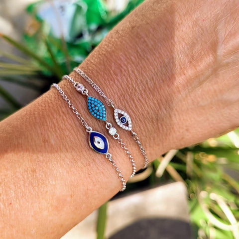 Blue Jewelry Bracelets For Good Luck and Protection  Alef Bet by Paula   Jewelry and Home Accessories