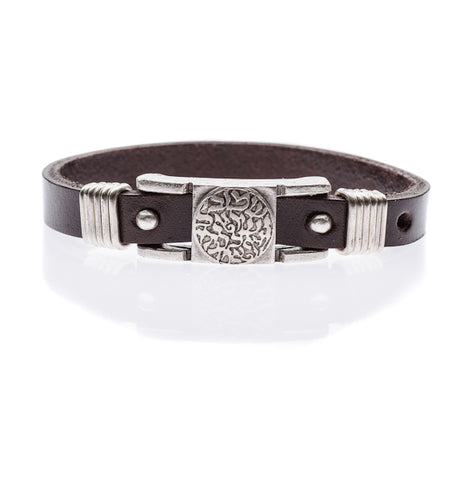 leather shema bracelet