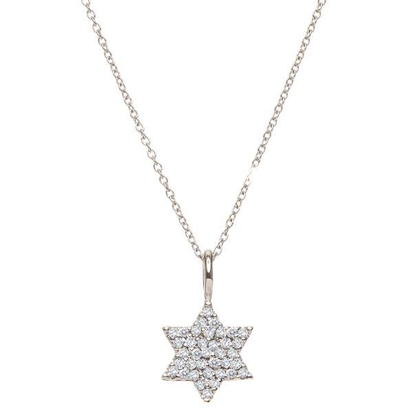 diamond jewish star necklace