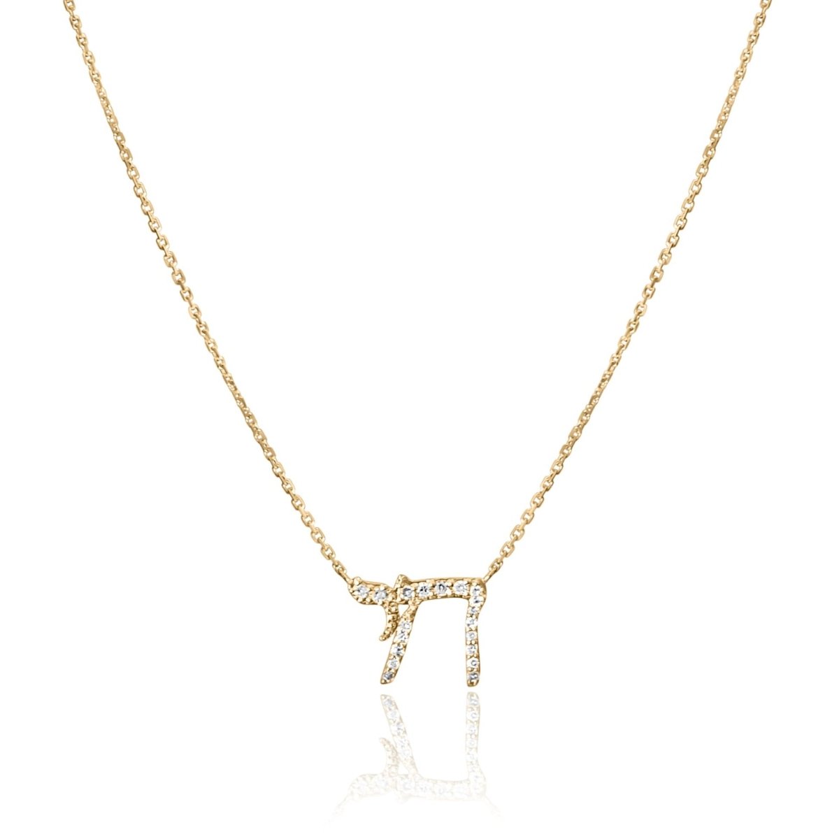 Tiny Chai Necklace in 14k Yellow Gold