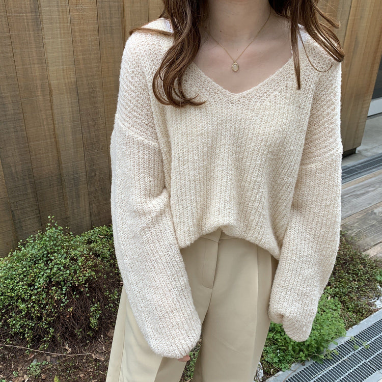 第一ネット第一ネットmideal Choker Vknit チョーカー付きVネック