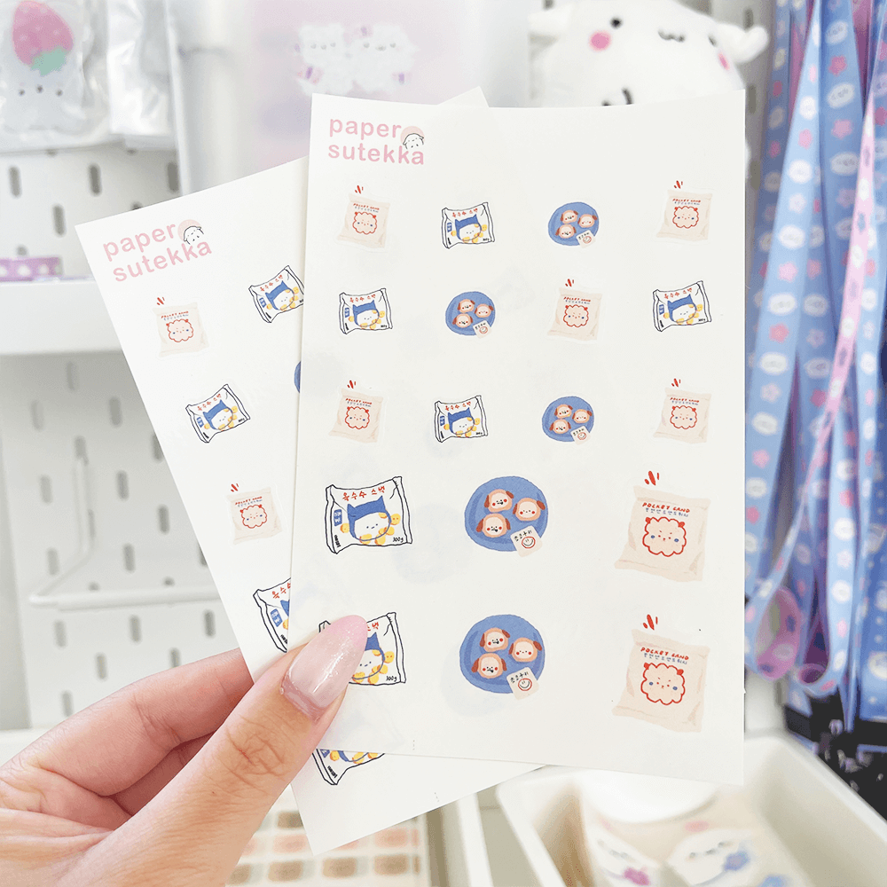 Sunny Day Essentials Sticker Sheet – Paper Sutekka Stationery ペーパーステッカー