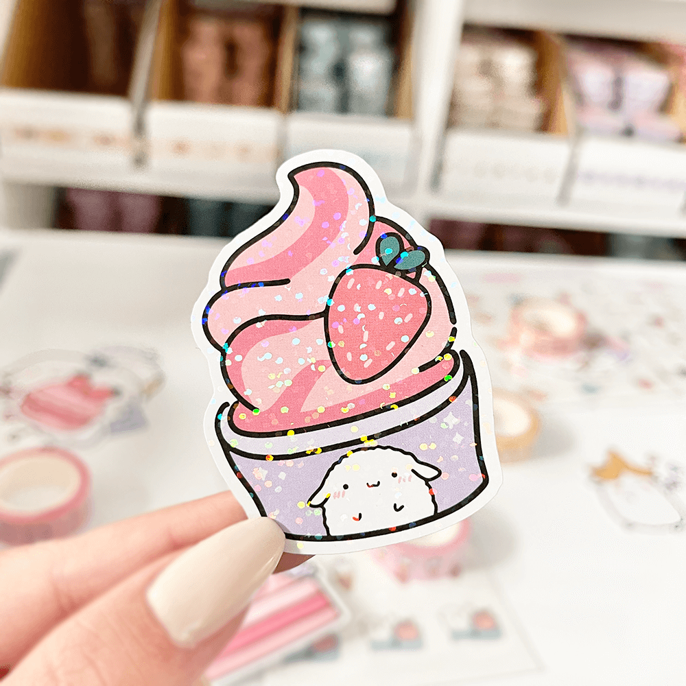 Cupcake Sticker – Moon Light Sticker Co.