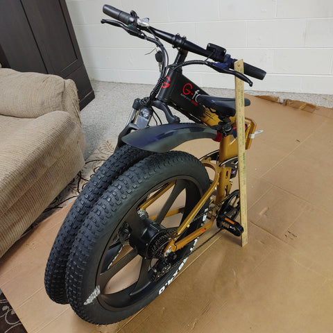 G-force 26" folding fat tire ebike folded standing