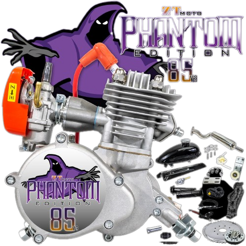 Phantom 85 V3 85cc Motorized Bicycle Kit - The most powerful bike engine conversion kit for sale bike for sale motor bike engine for sale near me best bike engine kit fastest bici moto