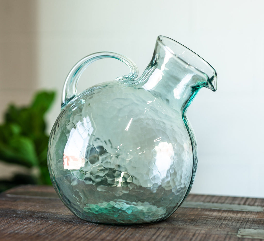 Small Tilted Glass Pitcher – Nancy Thomas Gallery