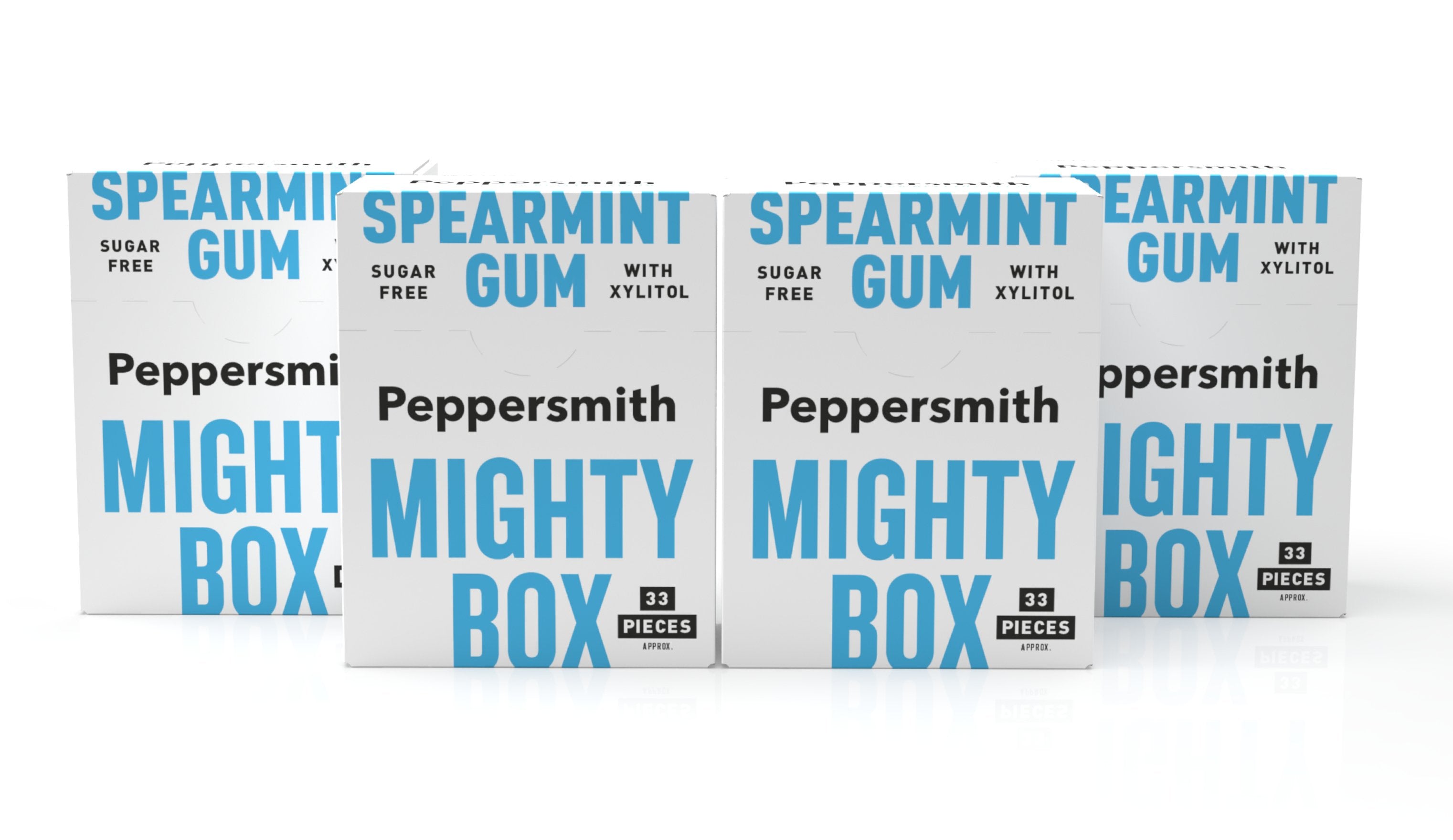 English Spearmint Xylitol Gum: 50g Mighty Box (Min order 4)