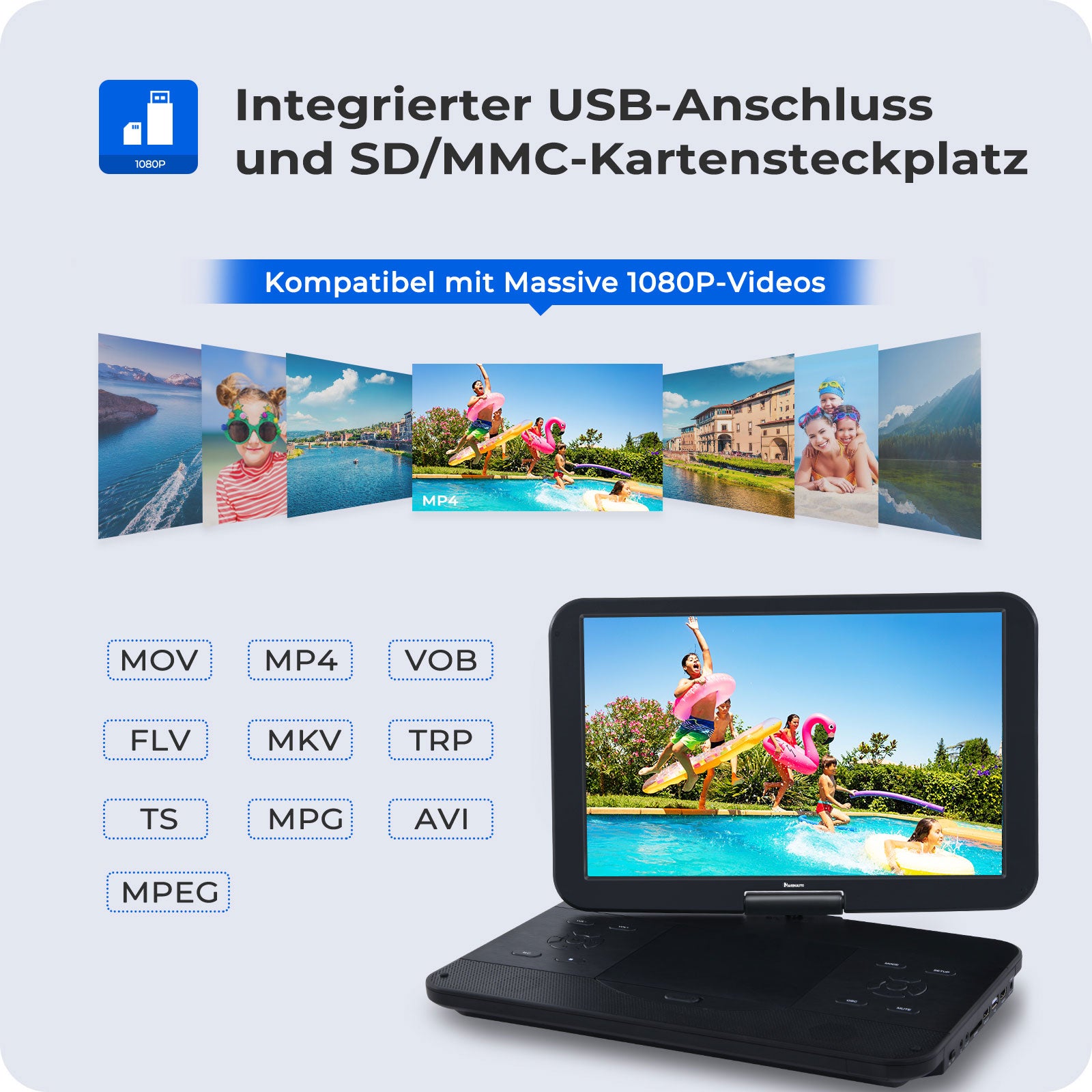 tragbarer dvd player