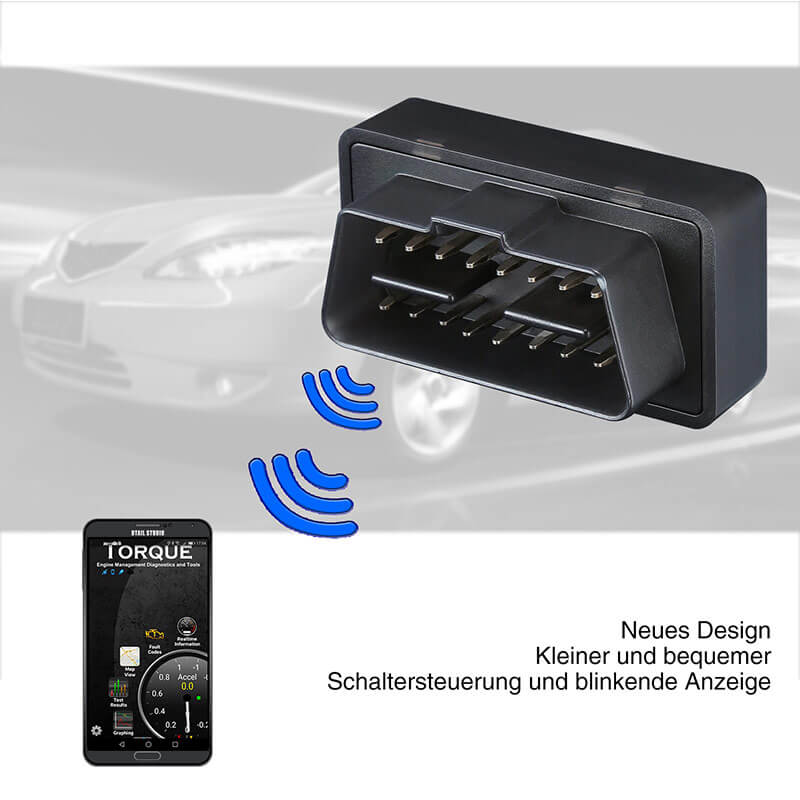 OBD2 Scanner Improved OBDII Professional Bluetooth Car Code Reader for iPhone, iPad & Android