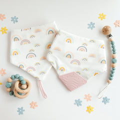 BooginHead baby bibs in rainbows