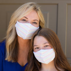 Mom and daughter wearing BooginHead masks