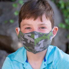 BooginHead face mask for kids in camo