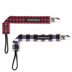 BooginHead plaid pacifier clips