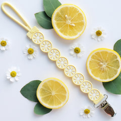 BooginHead pacifier clip lemon citrus