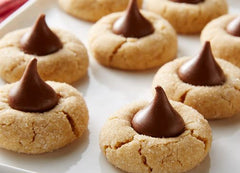 Peanut Butter Blossom Christmas cookies