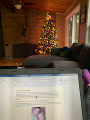 blogger's view of christmas tree