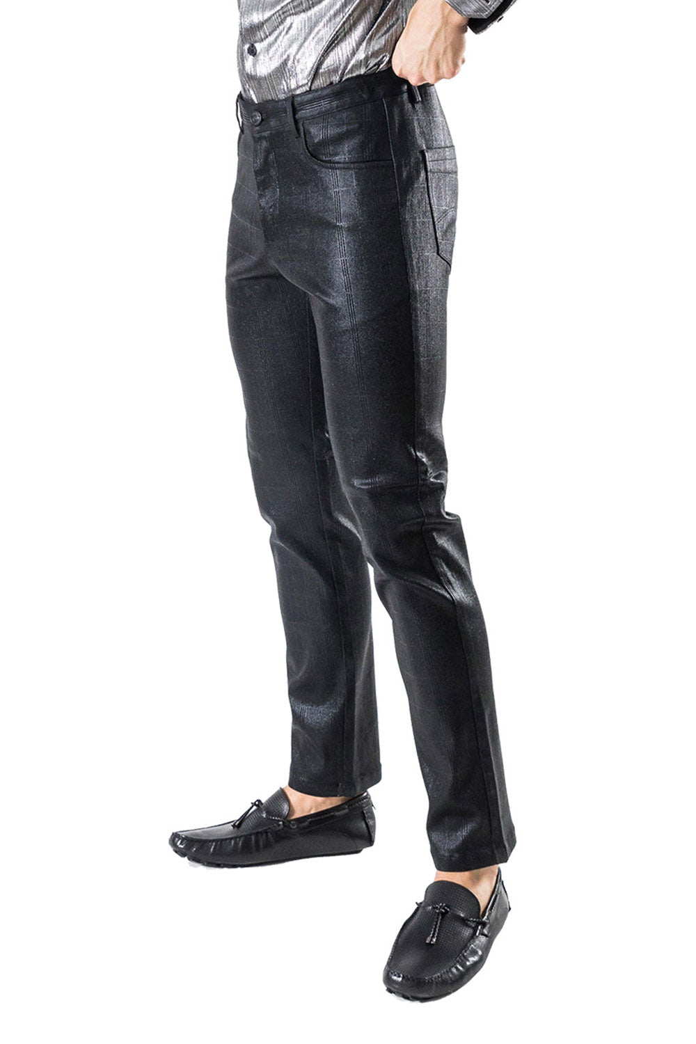 BARABAS men's shiny black chino pants CPW26 – BARABAS®