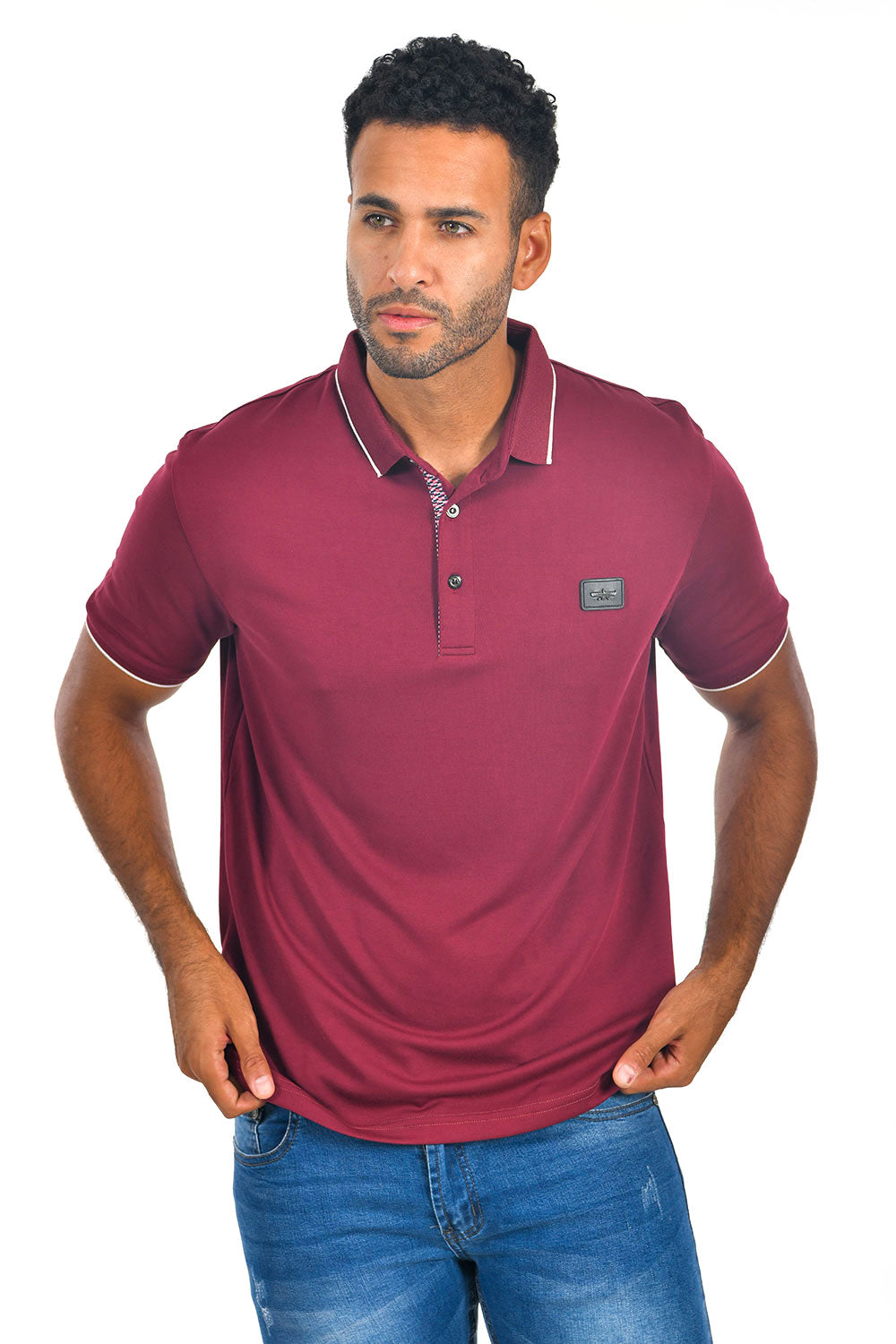 BARABAS Men's Solid Color Printed Graphic Tee Polo Shirts PP821-1 | eBay