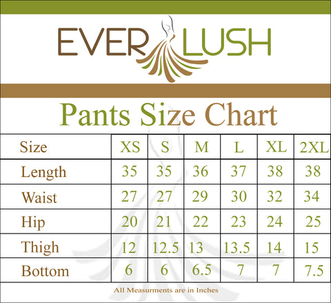 Lush Clothing Size Chart