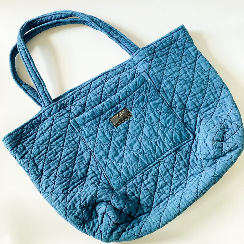 Quilted Tote- Large Indigo Batch No.4