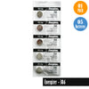 Energizer-386 Watch Battery, 1 Pack 5 batteries, Replaces all 301, 186, SR43W, SR143SW