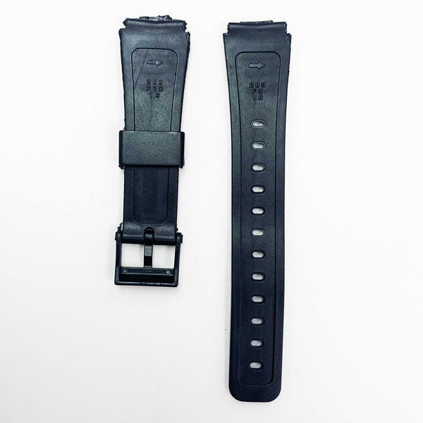 18MM PVC Plastic Watch Band Black 283 F9 for Casio Timex Seiko Citizen