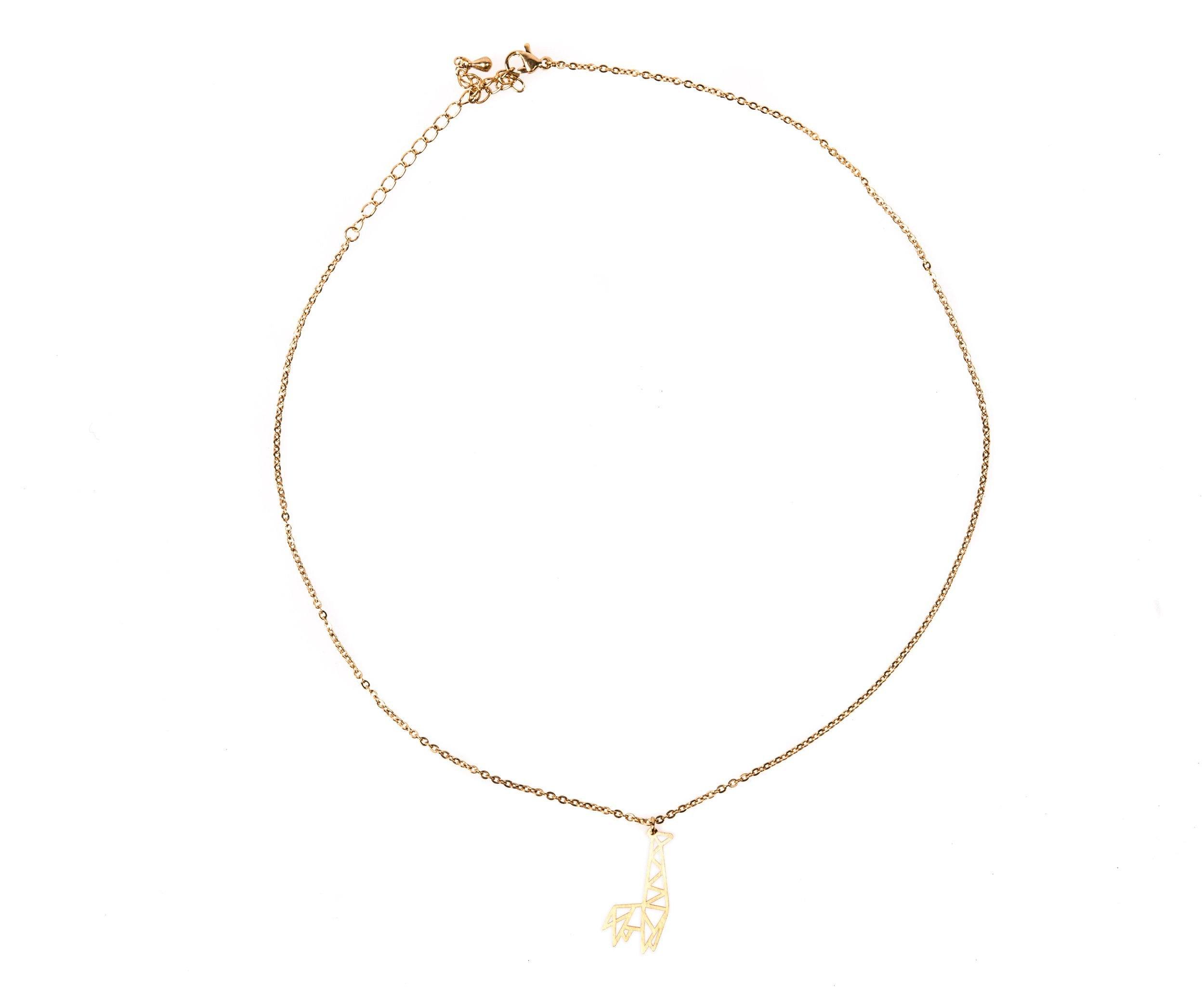 Giraffe Gold Origami Necklace – La Menagerie