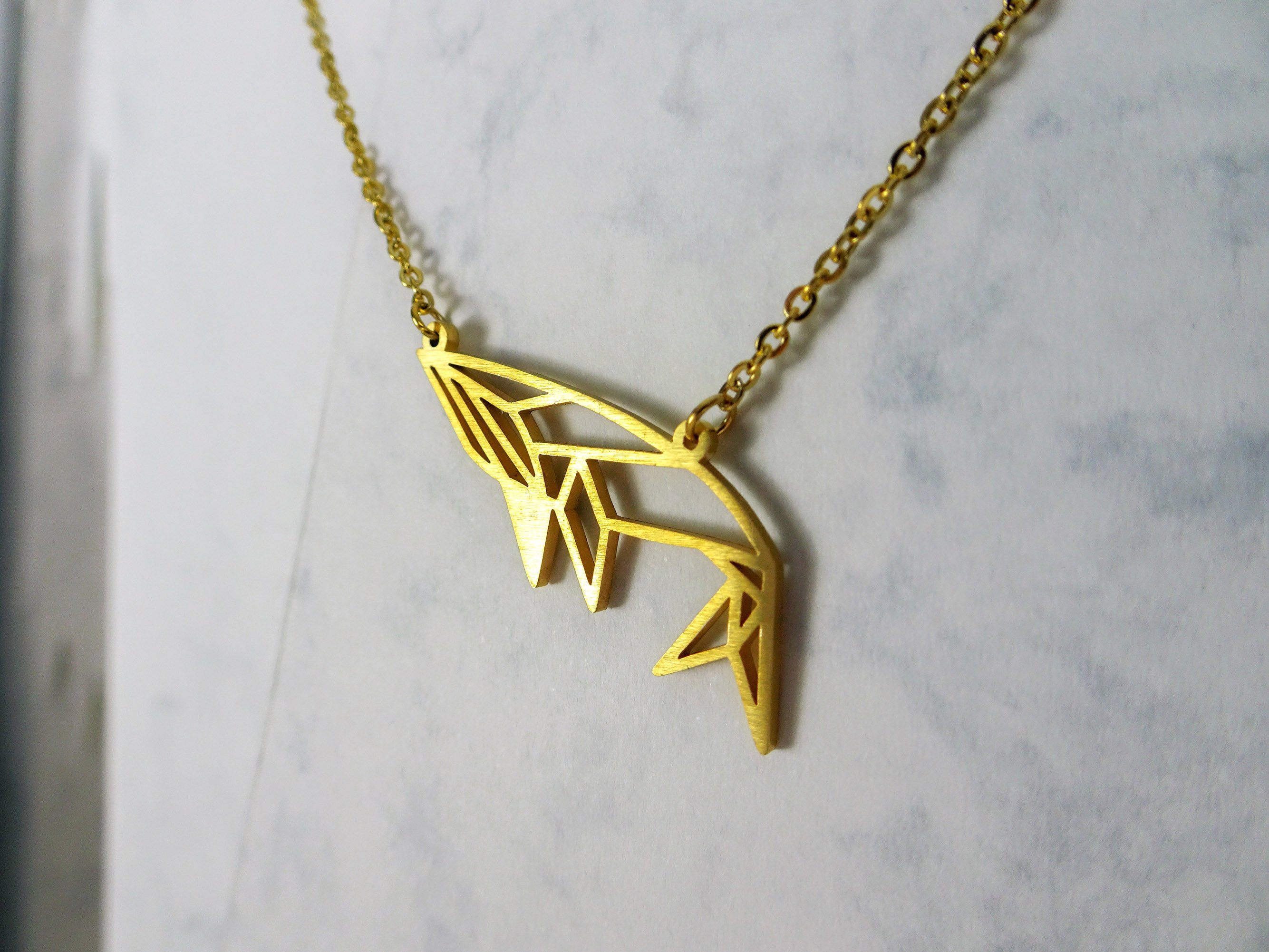 Origami Whale Necklace