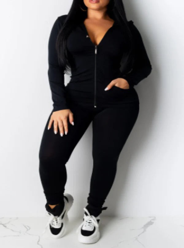 Seamless Two Piece Hoodie & Legging Set
