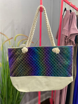 Metallic Honey Beach Tote