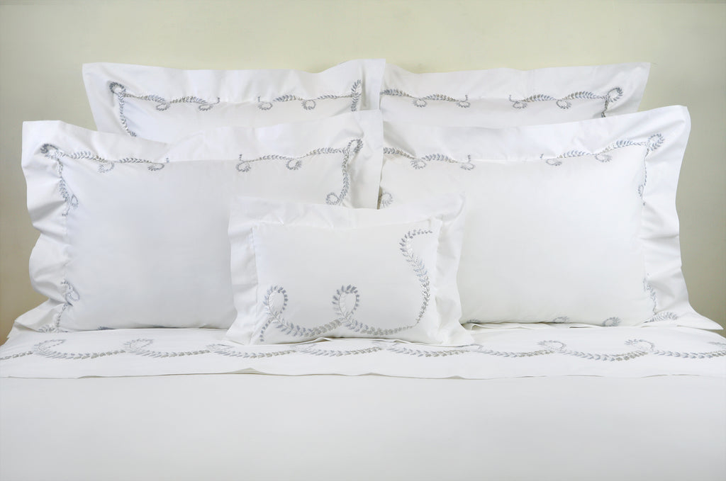 Guirlande De Lierre Silver Bed Linens D Porthault