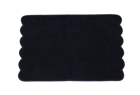 Solid #35 Dark Grey / Straight White Towels – D Porthault